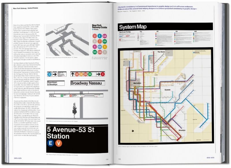 O trabalho gráfico de Vignelli em torno do sistema de metro de Nova Iorque