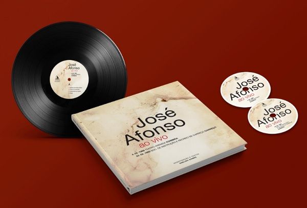 O álbum José Afonso Ao Vivo. Os concertos de Coimbra e Carreço foram gravados para CD; mas o de Coimbra tem também cópia em vinil_Tradisom